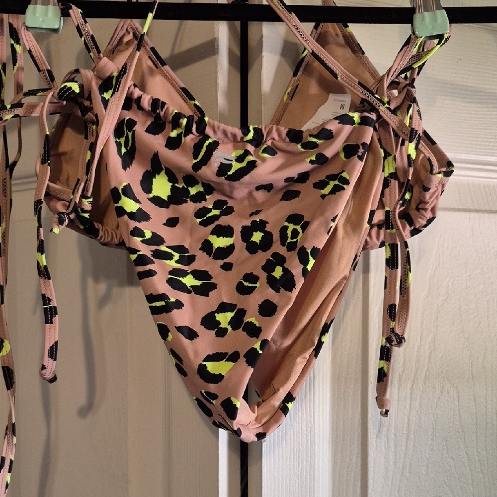 Fabletics Leopard Print Triangle Top And Bottom B… - image 4